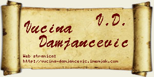 Vucina Damjančević vizit kartica